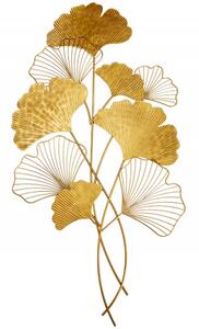 Zlatá nástěnná dekorace Ginkgo 110 cm