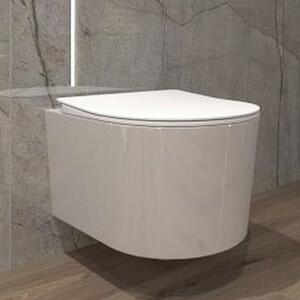 LaVita Loso wc mísa se sedátkem s pomalým sklápěním závěsná bez splachovacího kruhu bílá lesk 5908211492469