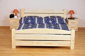 Dřevěná postel SÁRA 2 dvoulůžko z masivu smrk