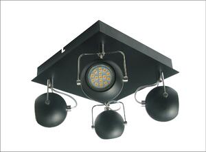 CLX Stropní bodové LED osvětlení TEMISTOCLE, 4xGU10, 3W, černé 98-25036-Z