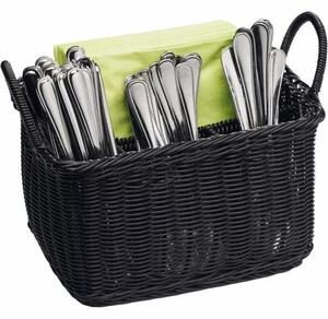 Košík na příbory APS Economic 26x18 cm, 4 přihrádky, tmavý