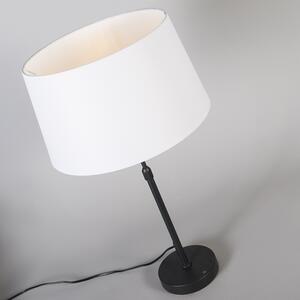 Stolní lampa černá s odstínem bílá 35 cm nastavitelná - Parte
