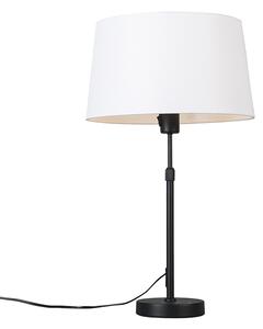 Stolní lampa černá s odstínem bílá 35 cm nastavitelná - Parte