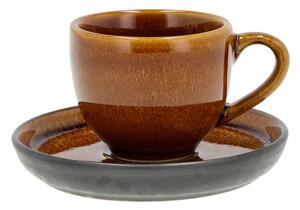 Jantarový keramický šálek na espresso 70 ml Gastro Black/Amber – Bitz