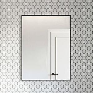 Oltens Nordlis zrcadlo 60x80 cm obdélníkový s osvětlením s vyhřívací podložkou černá 64115300