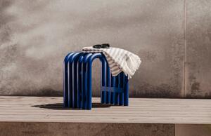 Noo.ma Modrá kovová stolička Nokk 42,5 cm