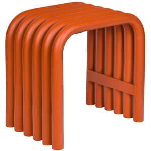 Noo.ma Oranžová kovová stolička Nokk 42,5 cm