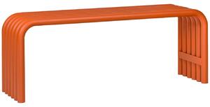 Noo.ma Oranžová kovová lavice Nokk 114 cm