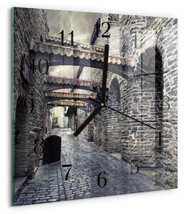 Skleněné hodiny na stěnu Avenue zskc-30x30-00173710