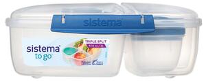 Sistema® TO GO™ Tříkomorová krabička s kelímkem 2 l, modrá