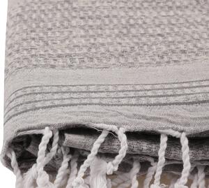 L´essentiel Maison Plážový ručník Fouta Linen - Anthracite, Antracitová
