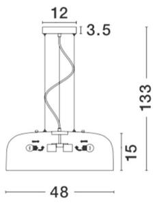 Nova Luce Stylové závěsné svítidlo Perleto v několika variantách - 3 x 10 W, pr. 480 mm, matná bílá NV 526802