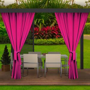 Luxusní hotový růžový zahradní závěs do altánku 155x240 cm