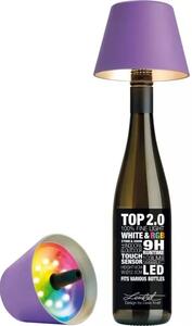 Stolní LED lampa na láhev Sompex Top 2.0 14 cm, fialová