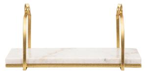 Mramorová police v bílo-zlaté barvě 40 cm Marble – Mauro Ferretti