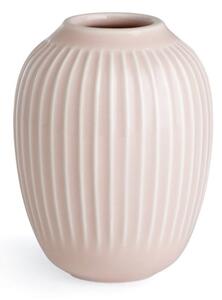 Světle růžová kameninová váza Kähler Design Hammershoi, výška 10 cm