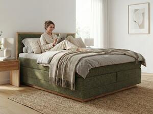 Postel boxspring s úložným prostorem PALMA III dub masiv plocha spaní 180x200