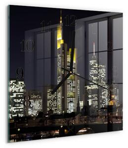 Skleněné hodiny na stěnu Horizont zskc-30x30-00173858