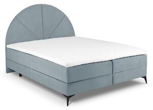 Světle modrá boxspring postel s úložným prostorem 160x200 cm Sunset – Cosmopolitan Design