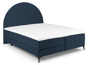 Tmavě modrá boxspring postel s úložným prostorem 160x200 cm Sunrise – Cosmopolitan Design