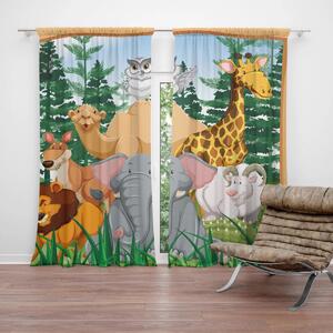 Sablio Závěs Zoo: 2ks 140x250cm
