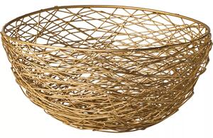 Kovový drátěný košík Style Point 30 cm, zlatý