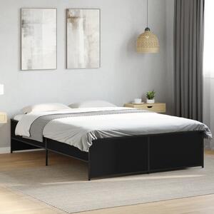 Rám postele černý 120 x 200 cm kompozitní dřevo a kov 3279892