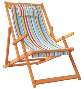 Skládací plážová křesla 2 ks vícebarevná textil