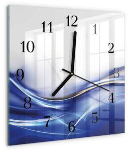 Skleněné hodiny na stěnu Abstraktní čáry zskc-30x30-00174042
