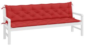 Podušky na zahradní lavici 2 ks červené 200x50x3cm látka oxford