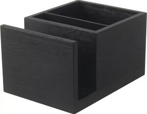 Stojan na příbory, výška: 120 mm, délka: 220 mm, šířka: 160 mm, černý