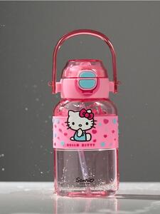 Sinsay - Láhev na pití s držadlem a brčkem Hello Kitty - vícebarevná