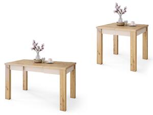 Mazzoni FONTE Dub Artisan / Béžový (Šampaňský) - KLASICKÝ KUCHYNSKÝ/OBÝVACÍ STŮL ROZLOŽITELNÝ NA 130 cm!