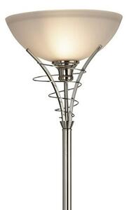 Searchlight EU5222SS Stylová stojací lampa LINEA SATIN, bílé sklo
