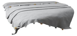 Šedý fleecový přehoz 150x200 cm Pom Pom – Mijolnir