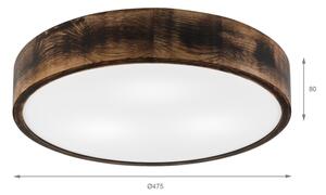 Stropní svítidlo OAK SMOKY 3xE27/15W/230V pr. 47,5 cm dub/tmavě hnědá