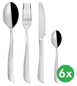 Příbory SHAPE, nerez, 24 ks