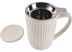 FINE 2 DINE Hi!Tea Hrnek s uchem a sítkem, objem 0,60 litru, bílý