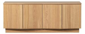 TV stolek z dubového dřeva v přírodní barvě 133x52x45 cm Zuma – WOOOD