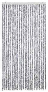 Závěs proti hmyzu bílý a šedý 100 x 230 cm žinylka