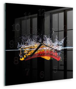Skleněné hodiny na stěnu Chilli papričky zskc-30x30-00174430