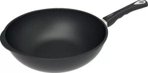 Litinová pánev wok AMT Gastroguss 32 cm, vhodná na indukci