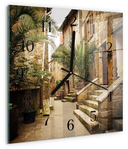 Skleněné hodiny na stěnu Avenue Palms zskc-30x30-00174539