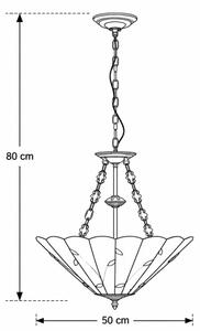 Brilagi - Tiffany vitrážový lustr na řetězu FOLIA 3xE27/60W/230V pr. 50 cm