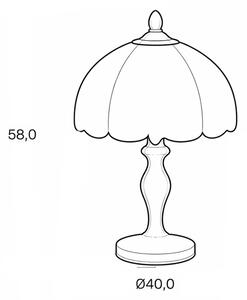Brilagi - Tiffany vitrážová stolní lampa SIENNA 2xE27/60W/230V