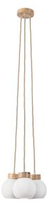 Lustr na lanku LOOMIS 3xE27/15W/230V 130 cm béžová/dub