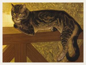 Obrazová reprodukce Summer, Cat on a Balustrade (Vintage French Feline) - Théophile Steinlen, (40 x 30 cm)