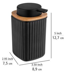 WENKO 25298100 - Dávkovač mýdla ROTELLO 8,9x12,7 cm černá/hnědá