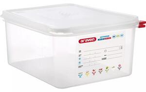 ARAVEN Gastronádoba s víkem GN 1/2, PP, hloubka: 150 mm, objem: 10 L, hermetická