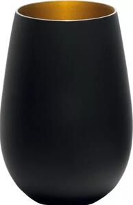 Sklenice Stölzle Elements 465 ml, černá/zlatá (6 ks)